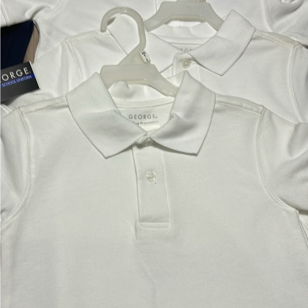 George White Polo Shirt Classic Cotton Blend